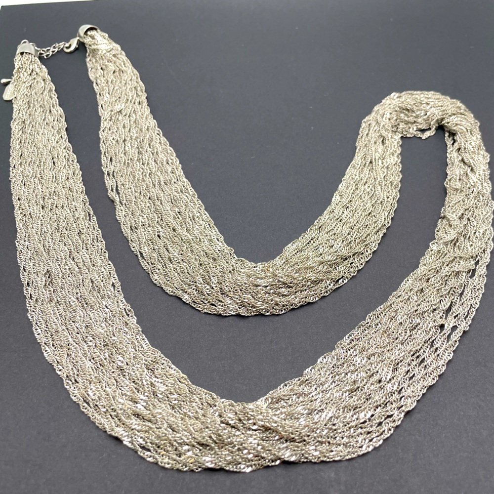 Silver Necklace multilayer brand Natasha - Picture 2 of 3